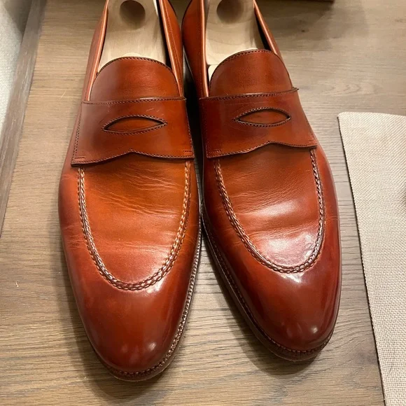 Men’s classic Penny loafer with hand stitched apron/ US SIZE 11.5